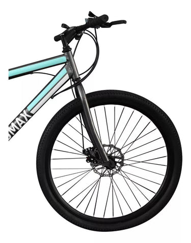 Bicicleta Lumax Rodado 26 Montaña 21 Cambios Shimano Oferta Color Gris/Celeste/Blanco - #𝑼𝑺𝒉𝒐𝒑